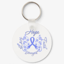 Hope Faith Love Strength Stomach Cancer Keychain