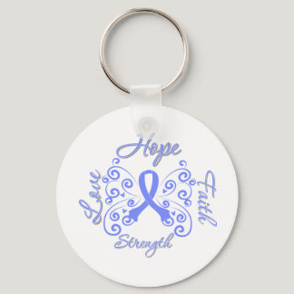 Hope Faith Love Strength Stomach Cancer Keychain