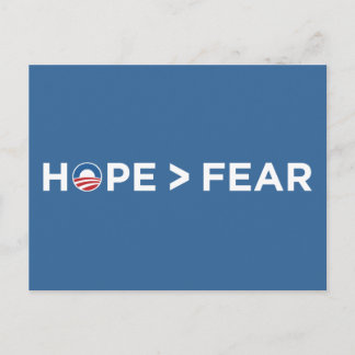 hope > fear obama 2008 hope won postcard
