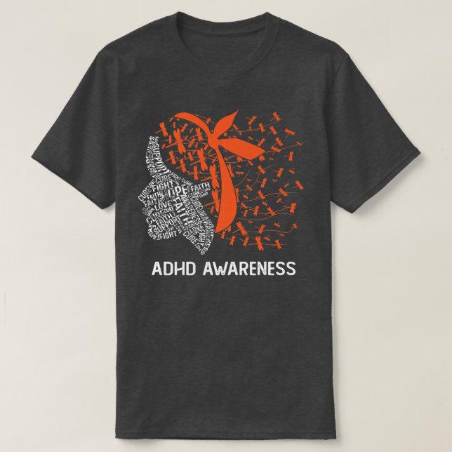 Hope Fight ADHD Awareness Premium  T-Shirt (Design Front)