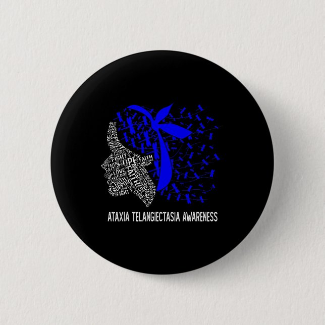 Hope Fight Ataxia Telangiectasia Awareness  Button (Front)