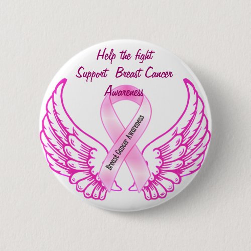 HopeFight_Breast Cancer Awareness_Button Pinback Button