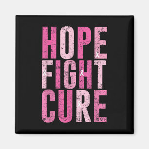 Hope Fight Cure Breast Cancer Awareness Design T-s Magnet
