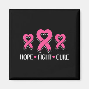 Hope Fight Cure - Breast Cancer Awareness Month Magnet