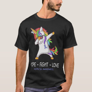 Hope Fight Love Alopecia Awareness Support Alopeci T-Shirt