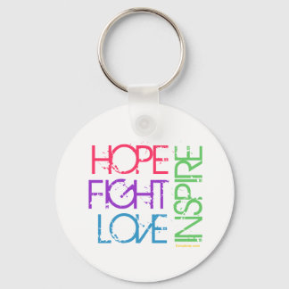 Hope, Fight, Love, Inspire Keychain