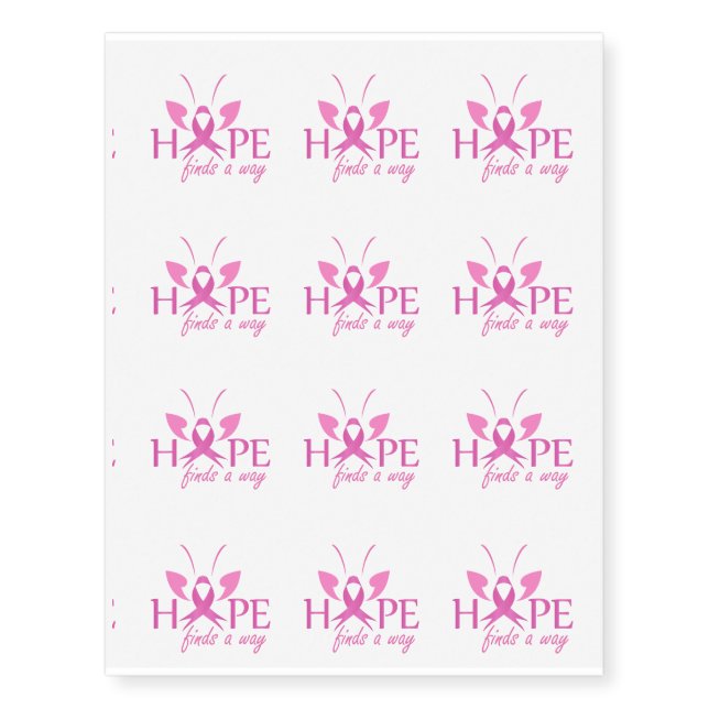 Hope finds a way temporary tattoos (Front)