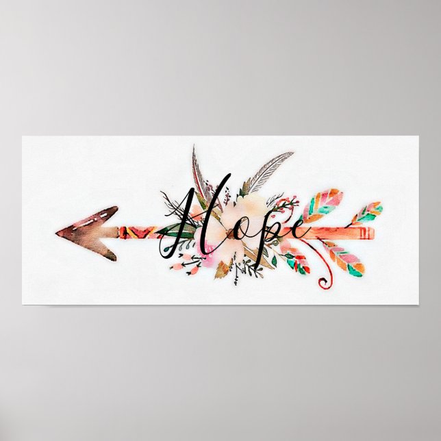 Hope floral arrow poster (Front)
