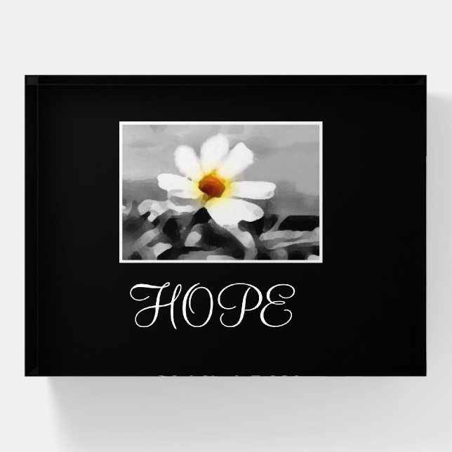 Hope floral  paperweight (Front)