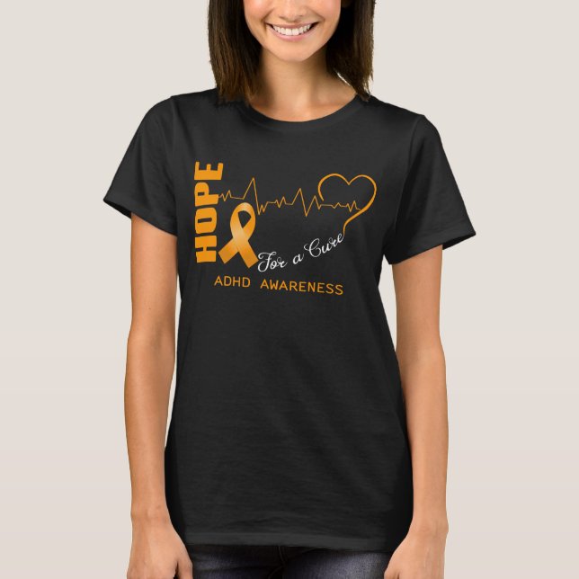 Hope For A Cure ADHD Awareness T-Shirt (Front)