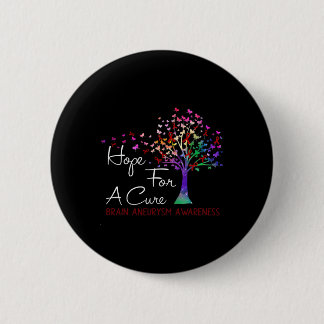 Hope For A Cure Brain Aneurysm Awareness Tree Ribb Button