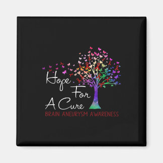 Hope For A Cure Brain Aneurysm Awareness Tree Ribb Magnet