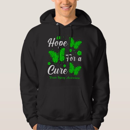Hope For A Cure Brain Injury Awareness Butterfly Hoodie