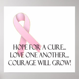 Hope for a Cure Breast Cancer Awareness Print