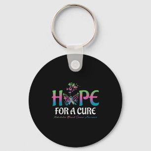 Hope For A Cure Butterfly Metastatic Breast Cancer Keychain