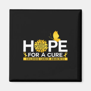 Hope For A Cure Childhood Cancer Awareness Butterf Magnet