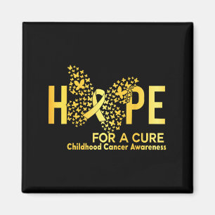 Hope For A Cure Childhood Cancer Awareness Butterf Magnet