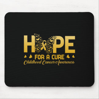 Hope For A Cure Childhood Cancer Awareness Butterf Mouse Pad