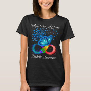 Hope For A Cure Diabetes Awareness Blue Ribbon But T-Shirt