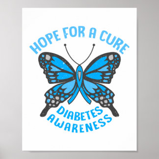 Hope For A Cure Diabetes Awareness Type 1 Diabetes Poster