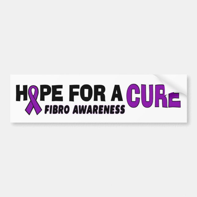 Hope For A Cure...Fibro Bumper Sticker (Front)