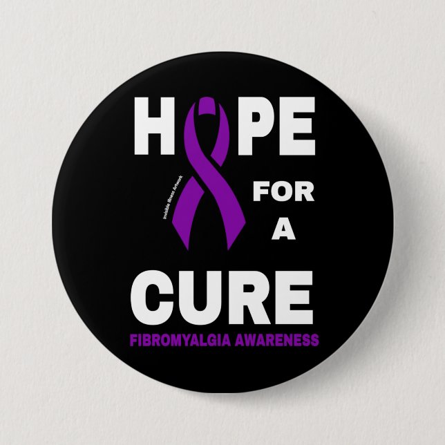 Hope for a Cure...Fibro Button (Front)