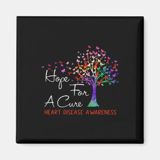 Hope For A Cure Heart Disease Awareness Tree Ribbo Magnet