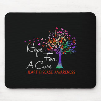 Hope For A Cure Heart Disease Awareness Tree Ribbo Mouse Pad