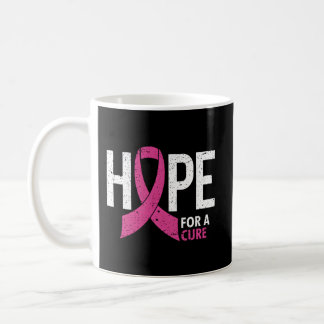 Hope For A Cure K Ribbon Breast Cancer Awareness W Coffee Mug