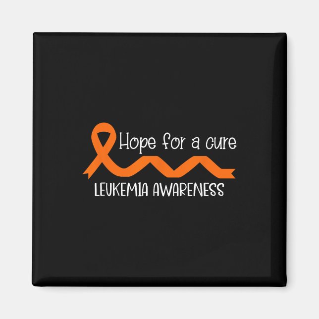 Hope For A Cure - Leukemia Awareness Month Orange  Magnet (Front)