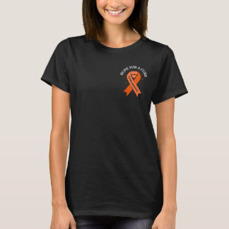 Hope For A Cure Leukemia Awareness Orange Ribbon T-Shirt