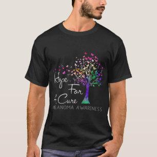 Hope For A Cure Melanoma Awareness Tree Ribbon T-Shirt