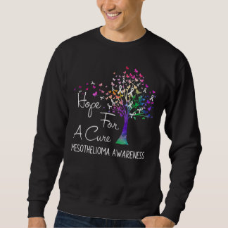 Hope For A Cure Mesothelioma Awareness Tree Ribbon Sweatshirt
