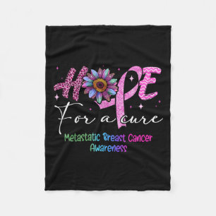 Hope For A Cure Metastatic Breast Cancer Awareness Fleece Blanket