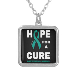 Hope For A Cure...Myasthenia Gravis Silver Plated Necklace