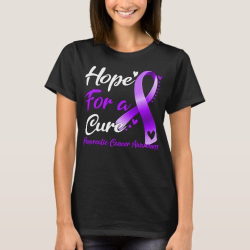Hope For A Cure Pancreatic Cancer Awareness T_Shirt