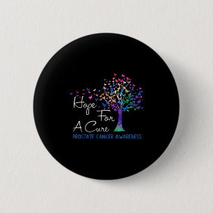 Hope For A Cure Prostate Cancer Awareness Tree Rib Button