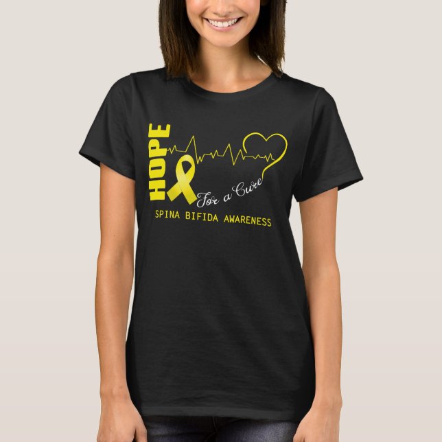 Hope For A Cure Spina Bifida Awareness T-Shirt (Front)