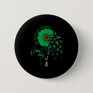 Hope For A Cure Sunflower Black Cat Bile Duct Canc Button