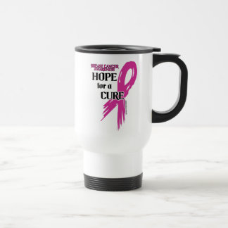 Hope for a Cure/Torn Ribbon...Breast Cancer Travel Mug