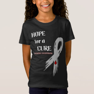 Hope for a Cure/Torn Ribbon...Diabetes T-Shirt