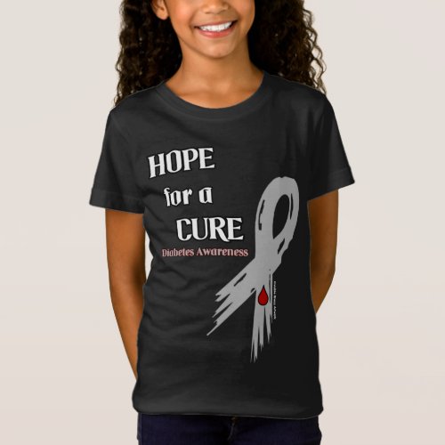 Hope for a CureTorn RibbonDiabetes T_Shirt