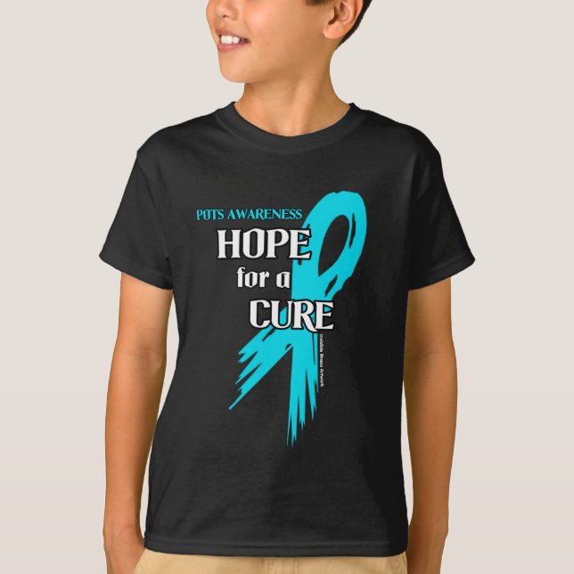 Hope for a Cure/Torn Ribbon...POTS T-Shirt (Front)