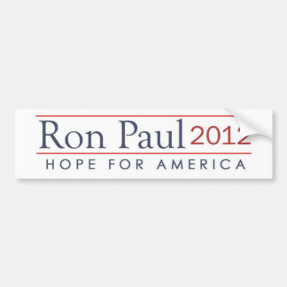 hope for America Ron Paul 2012 Bumper Sticker