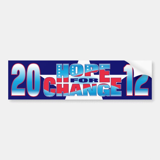 Hope for Change 2012 Bumper Sticker (Front)