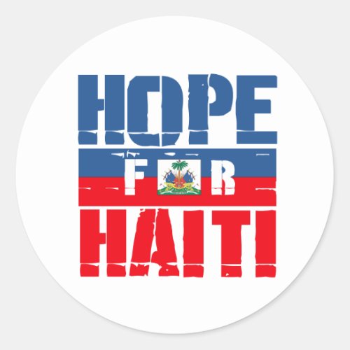 Hope for Haiti Classic Round Sticker