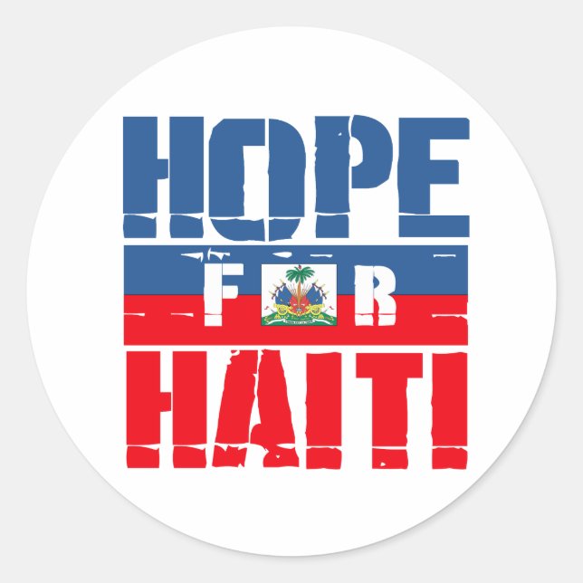 Hope for Haiti Classic Round Sticker (Front)