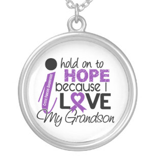 Hope For My Grandson Cystic Fibrosis Silver Plated Necklace
