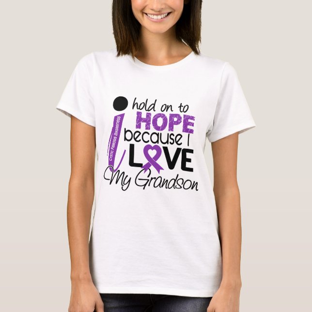 Hope For My Grandson Cystic Fibrosis T-Shirt (Front)