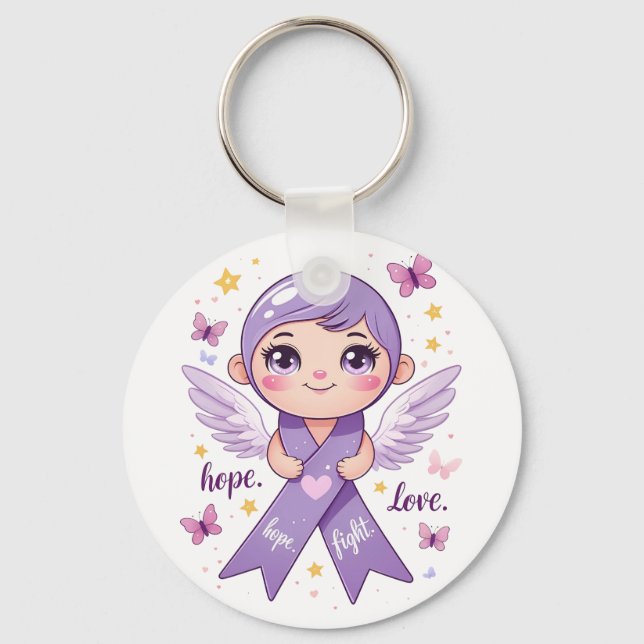 Hope for Pancreatic Cancer Fighters Keychain (Front)